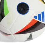 adidas Euro 24 Training Football Ball  White / Black / Glow Blue  Size 5 - Image 2