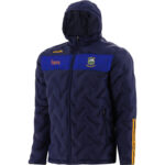 Tipperary GAA O'Neills Rockway 72 Hooded Padded Jacket Marine / Royal / Amber (Kids / Adults) - Image 3