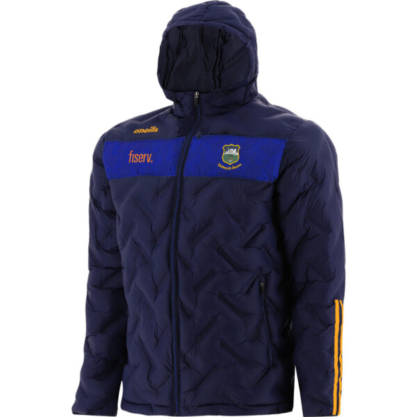 Tipperary GAA O'Neills Rockway 72 Hooded Padded Jacket Marine / Royal / Amber (Kids / Adults)