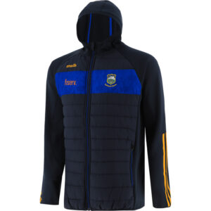 Tipperary GAA O'Neills Rockway 75 Light Weight Hooded Padded Jacket Marine / Royal / Amber (Kids / Adults)