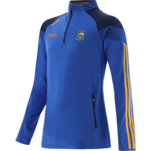 Tipperary GAA O'Neills Fiserv. Rockway 184 Brushed Half Zip Top Royal Blue / Marine / Amber (Kids / Adults)