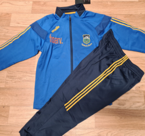 Tipperary GAA O'Neills Rockway 152 Brushed Infant Tracksuit Fiserv.  Marine/Royal/Amber (Infants / Kids)