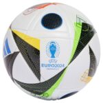 adidas Euro 2024 LEAGUE FOOTBALL White / Black / Glow Blue  Size 5 - Image 4
