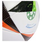 adidas Euro 2024 LEAGUE FOOTBALL White / Black / Glow Blue  Size 5 - Image 3