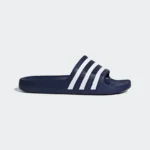 Adidas ADILETTE AQUA SLIDES Navy White - Image 5