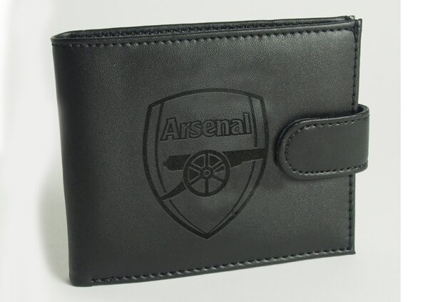 Arsenal FC Team Merchandise Leather Clip Wallet