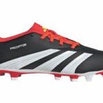 adidas Predator Club FxG Firm Ground Football Boots Black White Solar Red (Adults) - Image 5