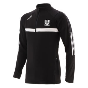 Kilruane MacDonaghs GAA O'Neills Focus Brushed  Half Zip Top Black/White (Adults )