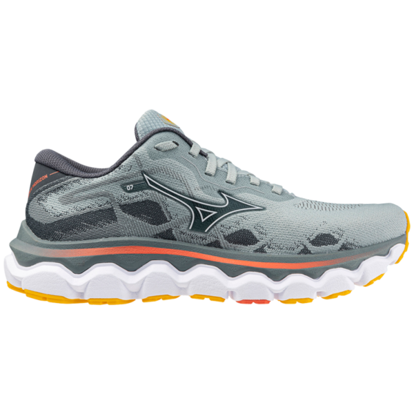 Mizuno Horizon 7 Running Shoe  Gray Mist/white/hot Coral (Ladies)