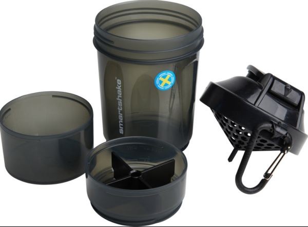 Smartshake Original2Go ONE Shaker 600ml Bottle Gunsmoke Black