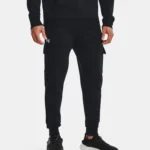 Under Armour Rival Fleece® Cargo Jogger Pants Cuffed  Black (Men's) - Image 7