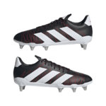 adidas Kakari Soft Ground Football Boots Core Black / Silver Metallic / Better Scarlet (Adults) - Image 12