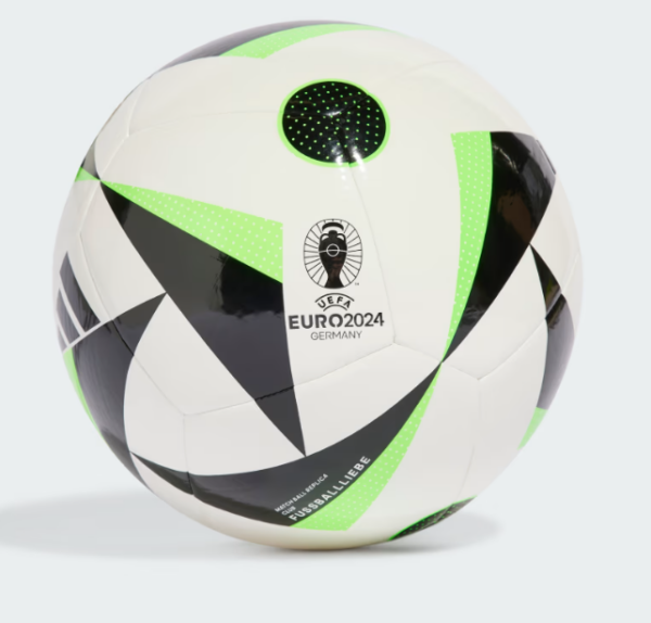 adidas Euro 2024 Club FOOTBALL White / Black / Solar Green Size 5