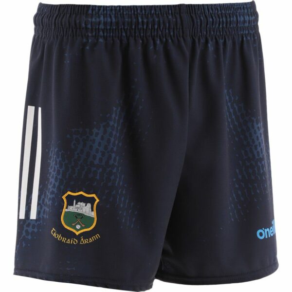 O'Neills Tipperary GAA Goalkeeper Printed Shorts 2024 Navy/White/Cyan (Kids / Adults)