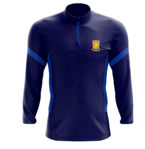 Lorrha NS Scoíl Lua Naofa School Uniform CRESTED Half Zip Top Navy