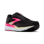 Brooks Ghost 16 Running Shoe Black/Pink/Yellow D – Wide Fit (Womens) - Image 7