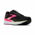 Brooks Ghost 16 Running Shoe Black/Pink/Yellow D – Wide Fit (Womens) - Image 7