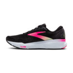 Brooks Ghost 16 Running Shoe Black/Pink/Yellow D – Wide Fit (Womens) - Image 4