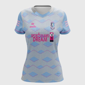 O'Neills Nenagh Éire Óg Camogie Club Training Jersey Grey Blue Pink (Kids/Adults)