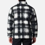 Columbia Rugged Ridge™ III Printed Sherpa Half Snap Fleece Top Chalk Black (Men's) - Image 3