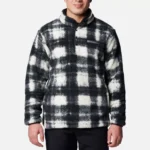Columbia Rugged Ridge™ III Printed Sherpa Half Snap Fleece Top Chalk Black (Men's) - Image 2