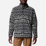 Columbia Rugged Ridge™ III Printed Sherpa Half Snap Fleece Top Black/White (Mens) - Image 2