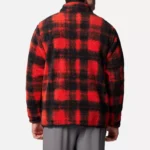 Columbia Rugged Ridge™ III Printed Sherpa Half Snap Fleece Top -Red/Black (Men's) - Image 3