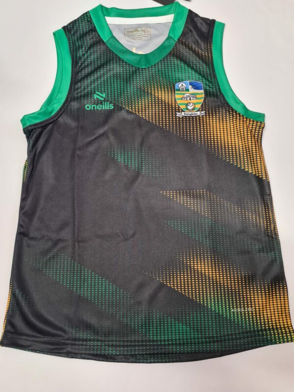 Burgess GAA O'Neills Training VEST Black/Green/Amber (Kids / Adults)