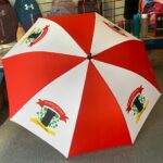 Nenagh Ormond Rugby NORFC Umbrella  60" Storm-Proof Red White - Image 2