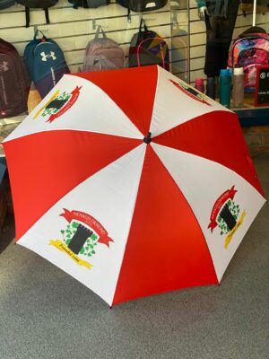 Nenagh Ormond Rugby NORFC Umbrella  60" Storm-Proof Red White