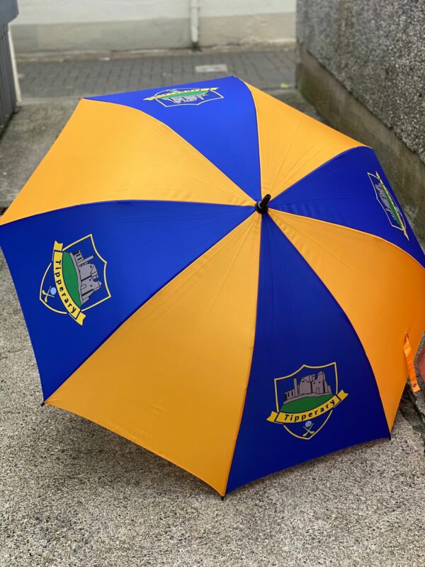 Tipperary GAA Golf Umbrella  60" Storm-Proof Royal Amber