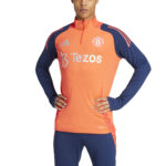 Adidas Man Utd FC  Half Zip Training Top Red/Bright Red/Indigo (Adults) - Image 5