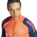 Adidas Man Utd FC  Half Zip Training Top Red/Bright Red/Indigo (Adults) - Image 9