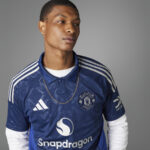adidas Manchester Utd FC  Away Jersey Navy (Adults) - Image 10