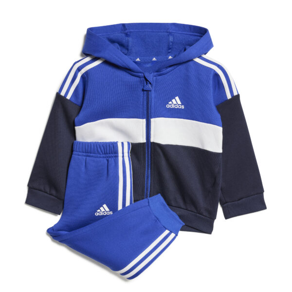 ADIDAS Infant Colour Block Fleece Track Suit Blue White Navy (kids)