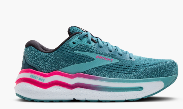 GHOST MAX 2 RUNNING SHOE Wide Fit - Storm Blue/Knockout Pink/Aqua (Womens)