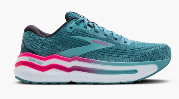 GHOST MAX 2 RUNNING SHOE Normal Width – Storm Blue/Knockout Pink/Aqua (Womens)