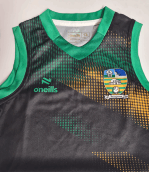 Burgess GAA O'Neills Training VEST Black/Green/Amber (Kids / Adults)