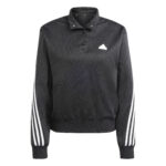 adidas ICONIC 3S TRACKSUIT TOP Black White (Womens) - Image 2