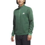 Adidas Golf Ultimate365 Dwr Textured Half Zip Sweatshirt Green (Men’s) - Image 6