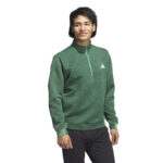 Adidas Golf Ultimate365 Dwr Textured Half Zip Sweatshirt Green (Men’s) - Image 4