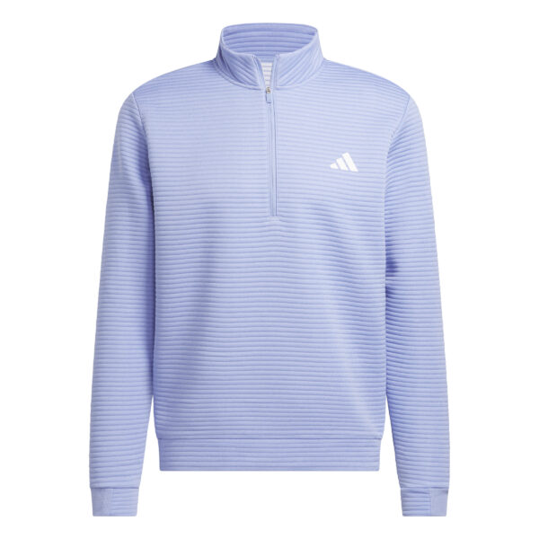 Adidas Ultimate365 Dwr Textured Quarter Zip Sweatshirt Blue (Mens)