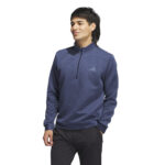 Adidas Golf  Ultimate365 Dwr Textured Half  Zip Sweatshirt Navy (Men's) - Image 4