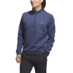 Adidas Golf  Ultimate365 Dwr Textured Half  Zip Sweatshirt Navy (Men's) - Image 5