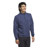 Adidas Golf  Ultimate365 Dwr Textured Half  Zip Sweatshirt Navy (Men's) - Image 7