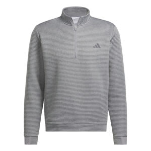 Adidas Ultimate365 Dwr Textured Quarter Zip Sweatshirt Grey (Mens)