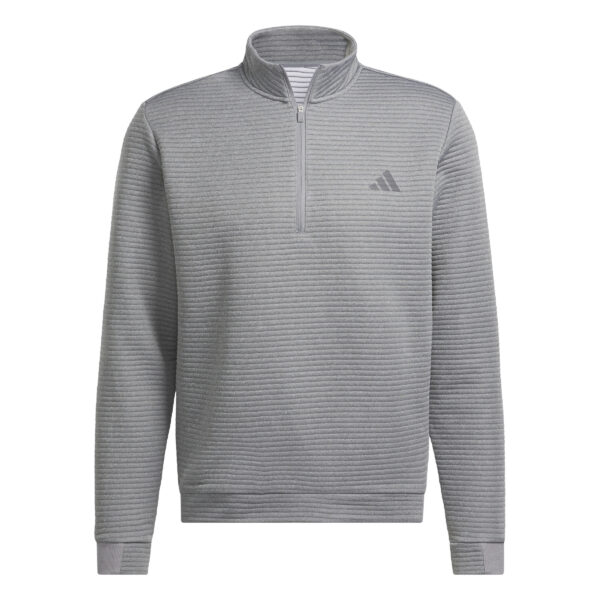 Adidas Ultimate365 Dwr Textured Quarter Zip Sweatshirt Grey (Mens)