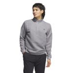 Adidas Ultimate365 Dwr Textured Quarter Zip Sweatshirt Grey (Mens) - Image 3