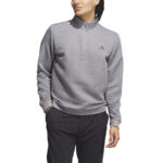 Adidas Ultimate365 Dwr Textured Quarter Zip Sweatshirt Grey (Mens) - Image 4