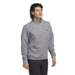 Adidas Ultimate365 Dwr Textured Quarter Zip Sweatshirt Grey (Mens) - Image 6